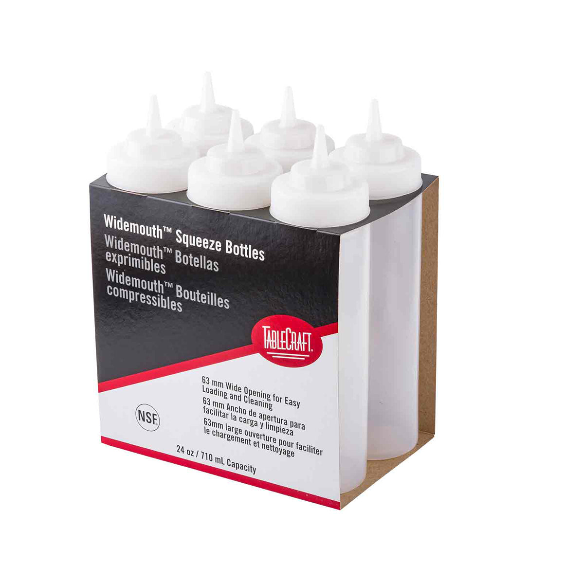 Bote de Plástico Despachador Transparente de 710 ml 6 piezas